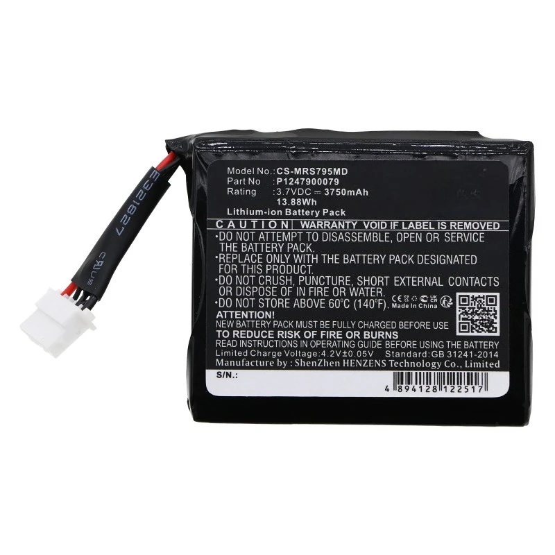 Upgrade P1247900079 3.7V 3750mAh Battery for Masimo 23794 25950 B11939 Radical-7 9500 Pulse Oximeter Touchscreen Touch Rainbow