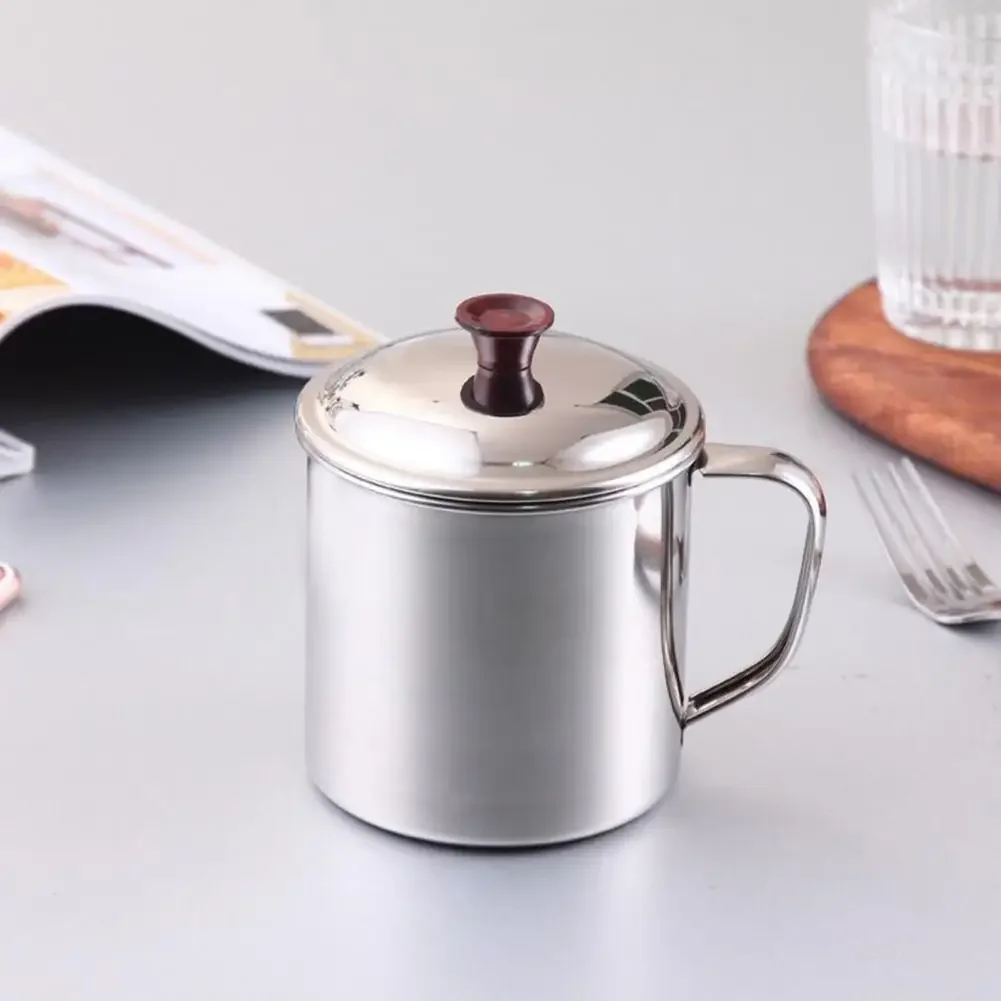 Drinking Mug Handle Design Stainless Steel Water Tea Storage Bottle Camping Outdoor Travel Drinkware  Cup480ml