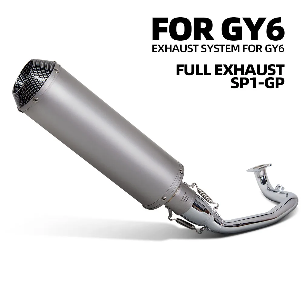 

Scooter Motorcycle Exhaust System Escape Kit Headers Tube Muffler For Yamaha GY6 Zuma Tank150 Tank200 125CC 150CC 200CC