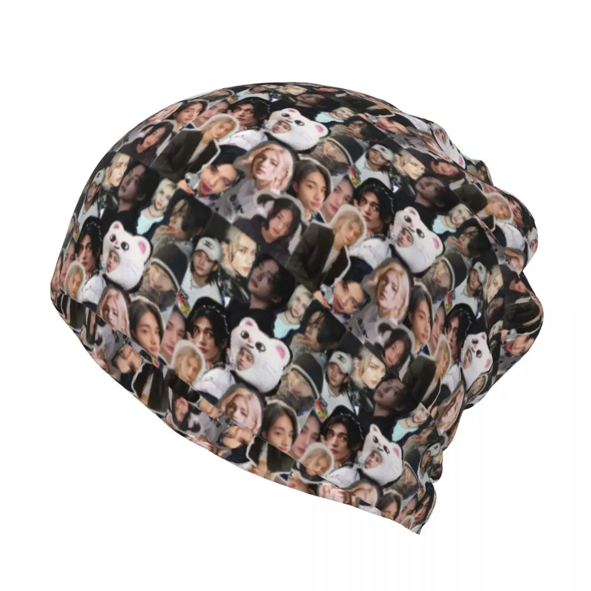 Hyunjin Collage Bandana Neck Gaiter Wrap Mask Scarf Multifunction Face Mask Beanies Hat Unisex Adult Washable