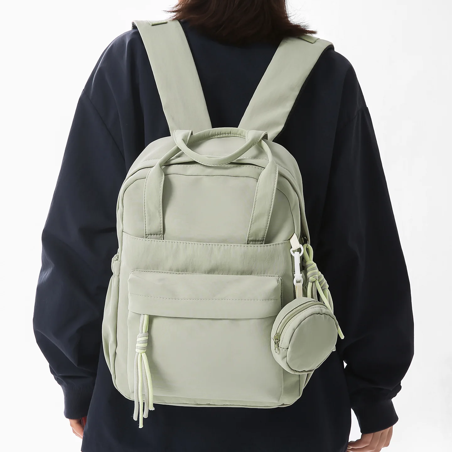 Casual Daypack Backpack for women totes, Light weight Portable Daily Carry Bag for female Students, Suitable for School, Short