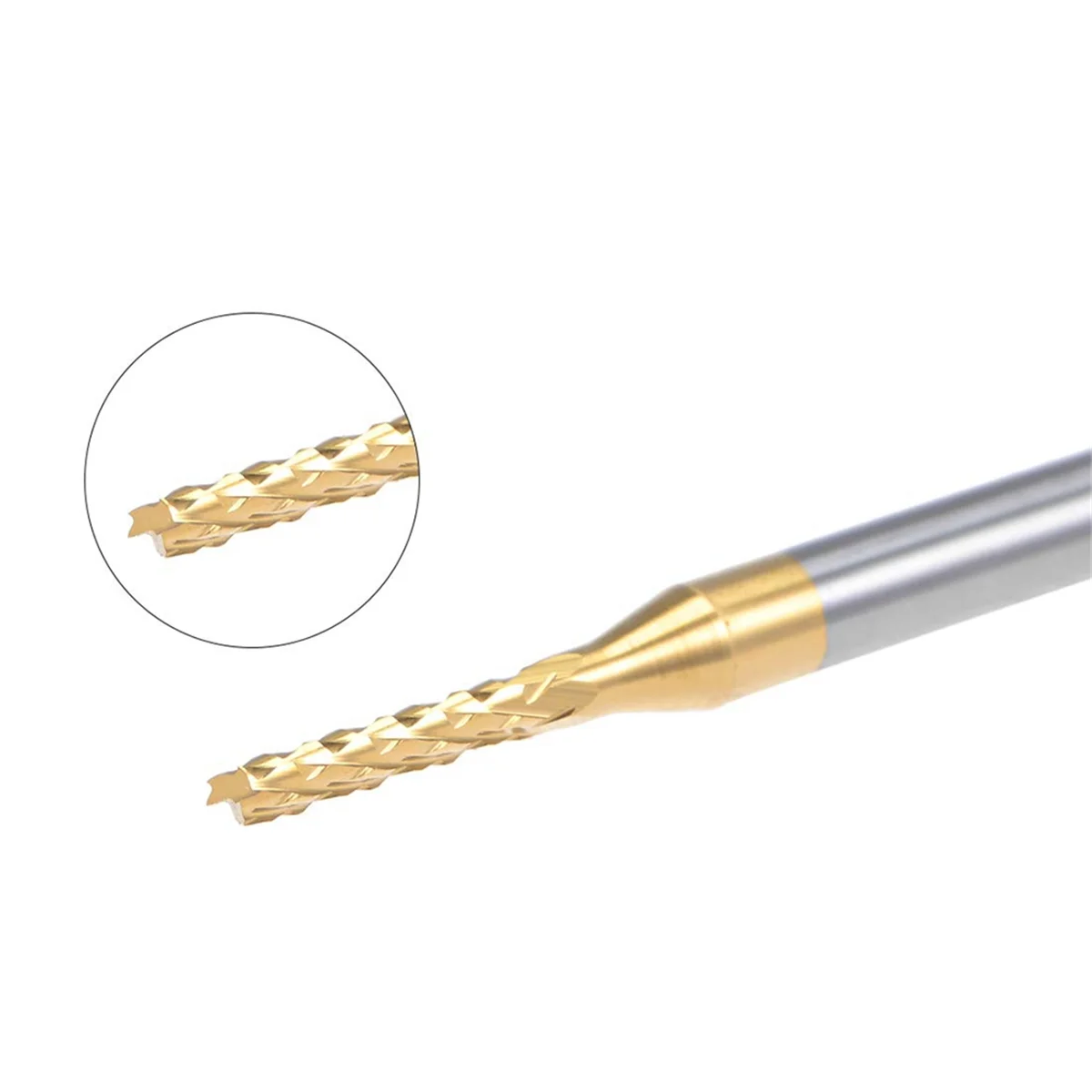 Hot 10PCS Titanium Coat Carbide End Mill Engraving Milling Cutter CNC Router Bits for PCB Machine, 1/8 Inch Shank 1.6Mm