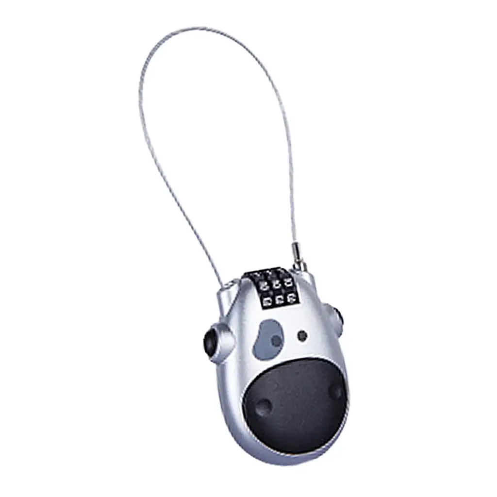 Telescopic Wire Helmet Safety Lock Mechanical Combination Code Steel Cable for Electric Bicycle