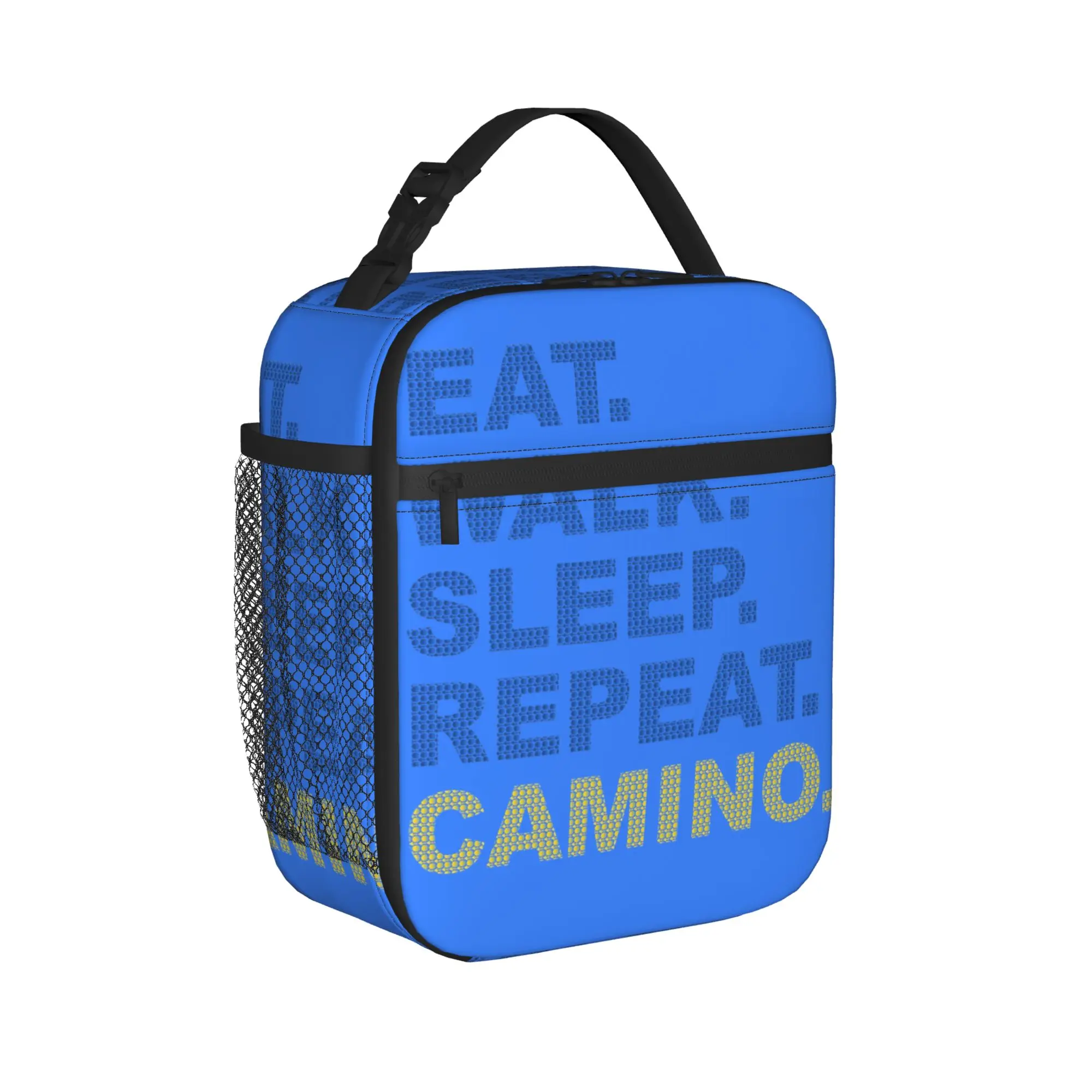 EAT. WALK. SLEEP. REPEAT. Camino de Santiago Insulated Lunch Bag Bag Reusable,Lunch Container Lunch Box Tote Bento Pouch Travel