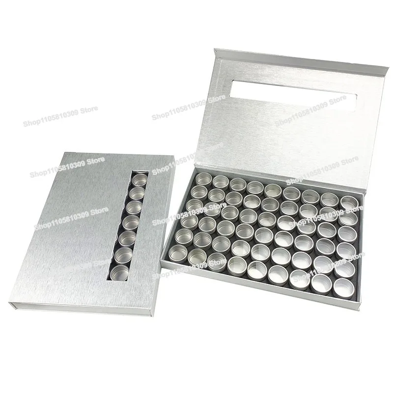 MDF Brushed Outer Box, Window Nail Box, Japanese Diamond Sub Packaging Storage Small Round Transparent Jewelry