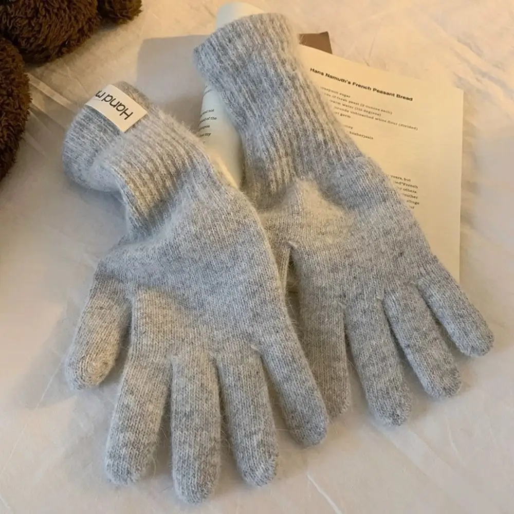 Full Finger Women Winter Warm Gloves Elasticity Protection From Cold Warm Riding Gloves Candy Colors Windproof
