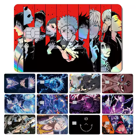 Magic Shark Cool J-Jujutsu K-Kaisen Anime Laser Holographic Itadori Yuji Gojo Satoru Credit Debit Bank Card Sticker Film Skin