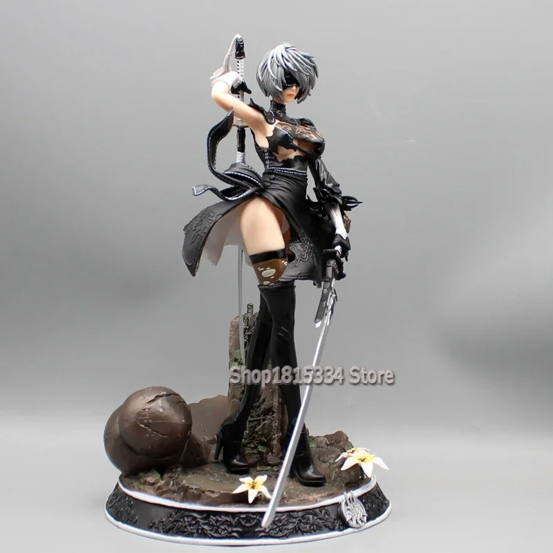 33cm Anime Game NieR:Automata Figures YoRHa No. 2 Type B Action Figure Double Header Figurine Pvc Model Collection Statue Toys