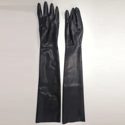 Guantes sexis de látex, guantes largos negros sin costuras de goma, Juguetes sexuales Punk, Cosplay para mujeres, hombres, juegos para adultos, accesorios eróticos COS