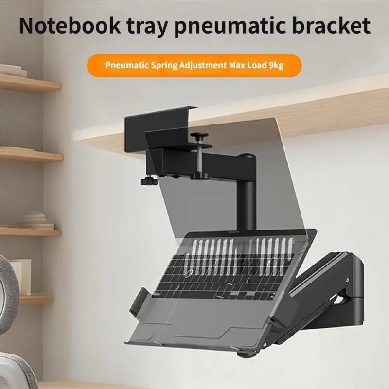 

Under Table Notebook Mounting System With Full Motion Adjustable Arm for Most 11-17inch Laptops 896C