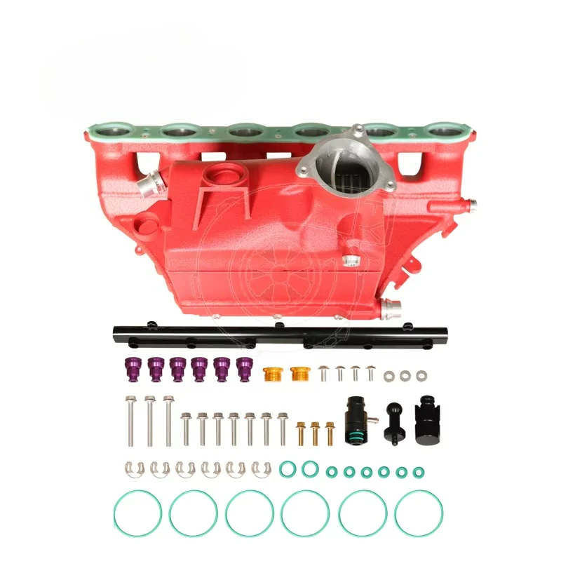 BMW M3 M4 G80 G82 S58エンジン用アルミCNCビレットレッドインテークマニホールドチャージクーラー