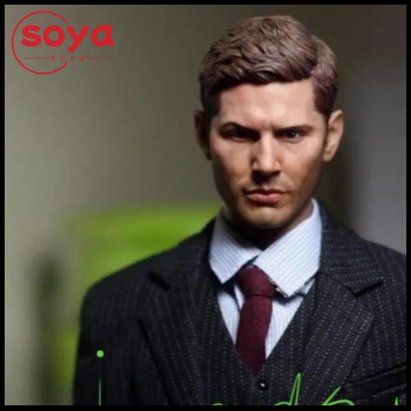 Escala 1/6, cabeza esculpida de Dean Winchester, modelo tallado apto para muñecas de cuerpo de figura de acción de soldado masculino de 12"