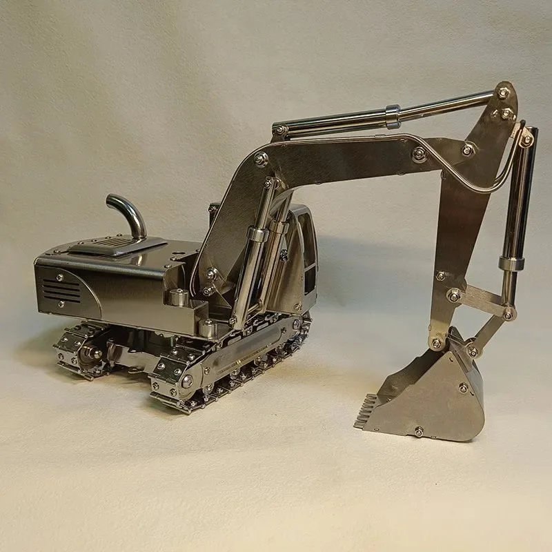 

Metal DIY Stainless Steel Excavator Model Desktop Decoration Metal Model of Engineering Vehicle Collection Display Adult Gift