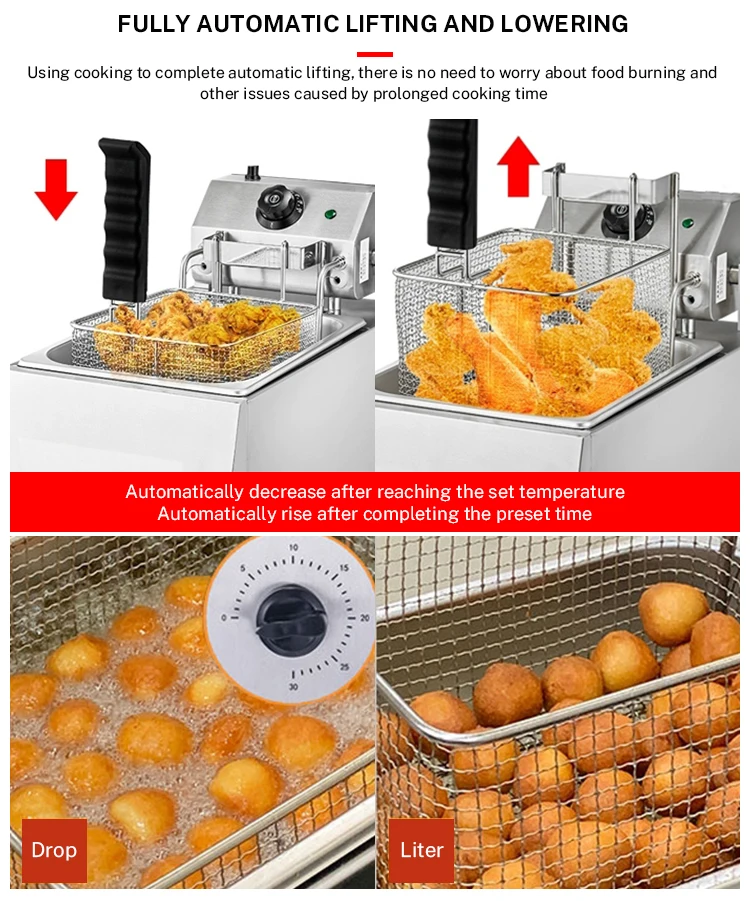 High Quality Stainless Steel Big Power Easy To Operation 4l Small Capacity Electric Air Fryer Machine For Restaurant