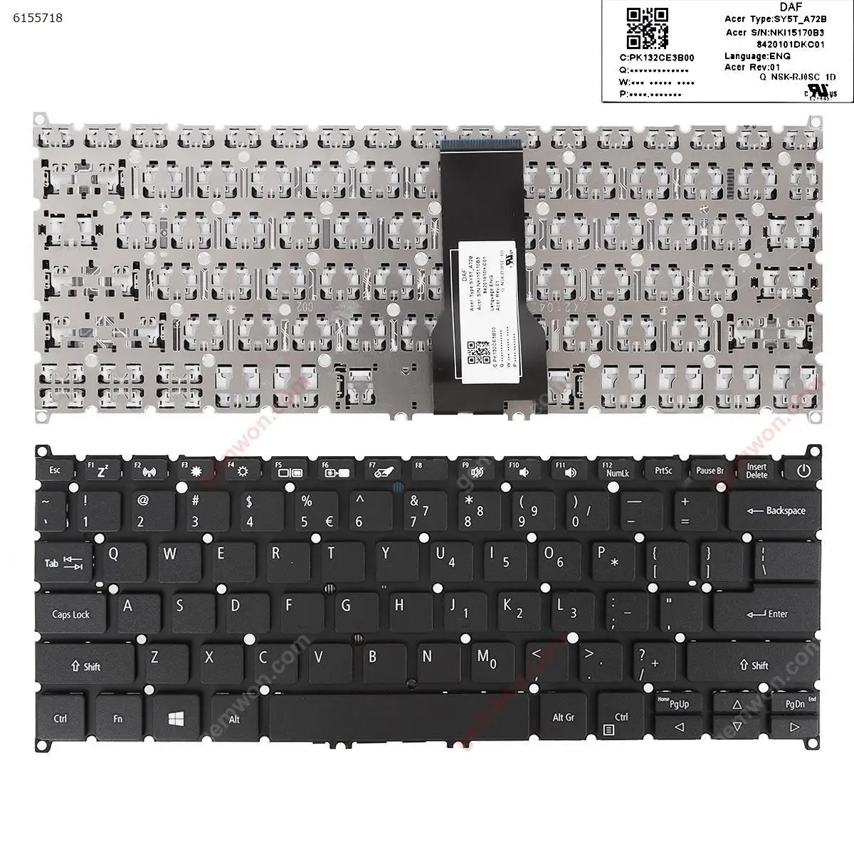 US Laptop Keyboard for ACER Swift 3 SF314-54 SF314-54G SF314-54G-52L8 SF314-56G Black Win8