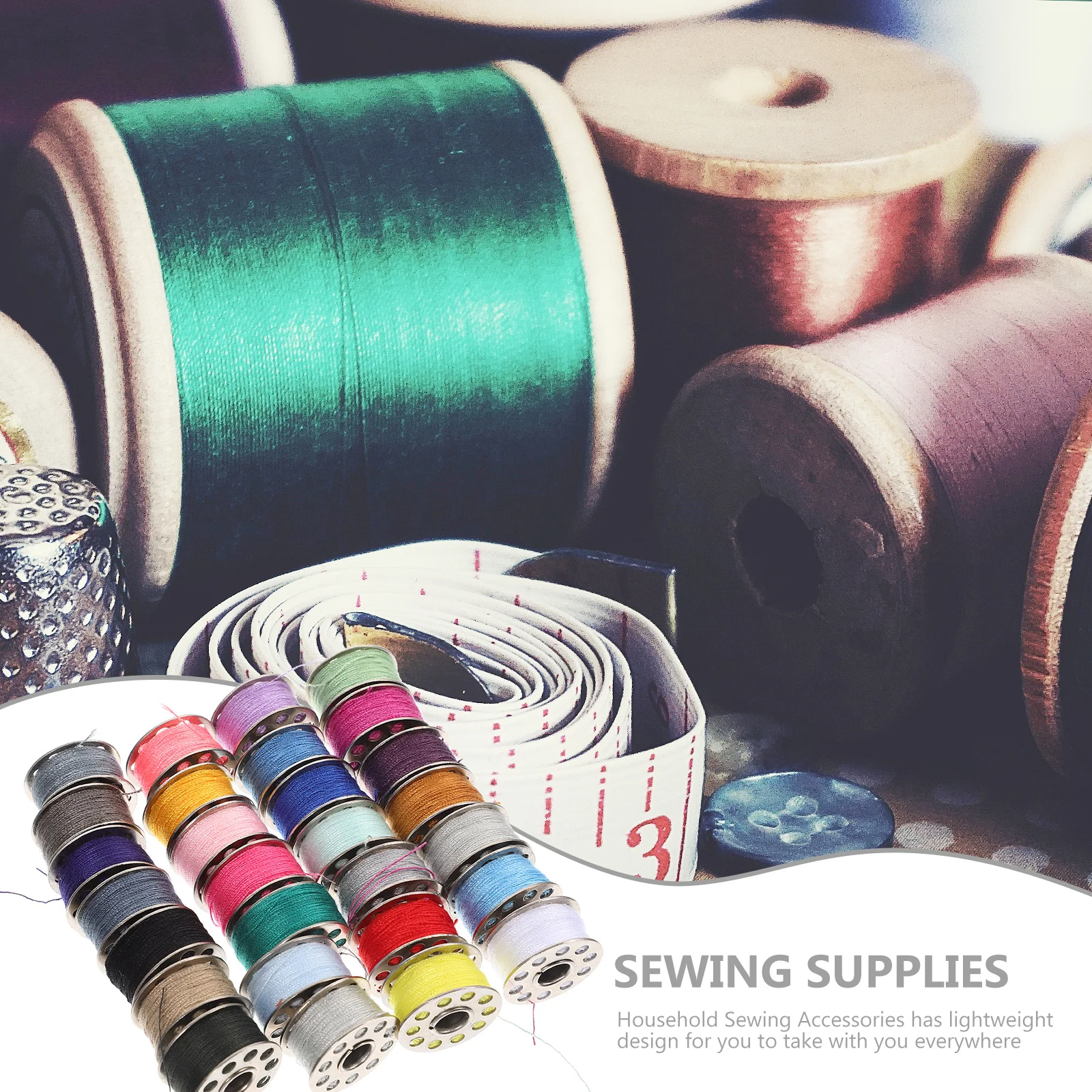 

60Pcs Sewing Thread Convenient Portable Thread Set for Home Repair Hand Stitching Sewing Accessories