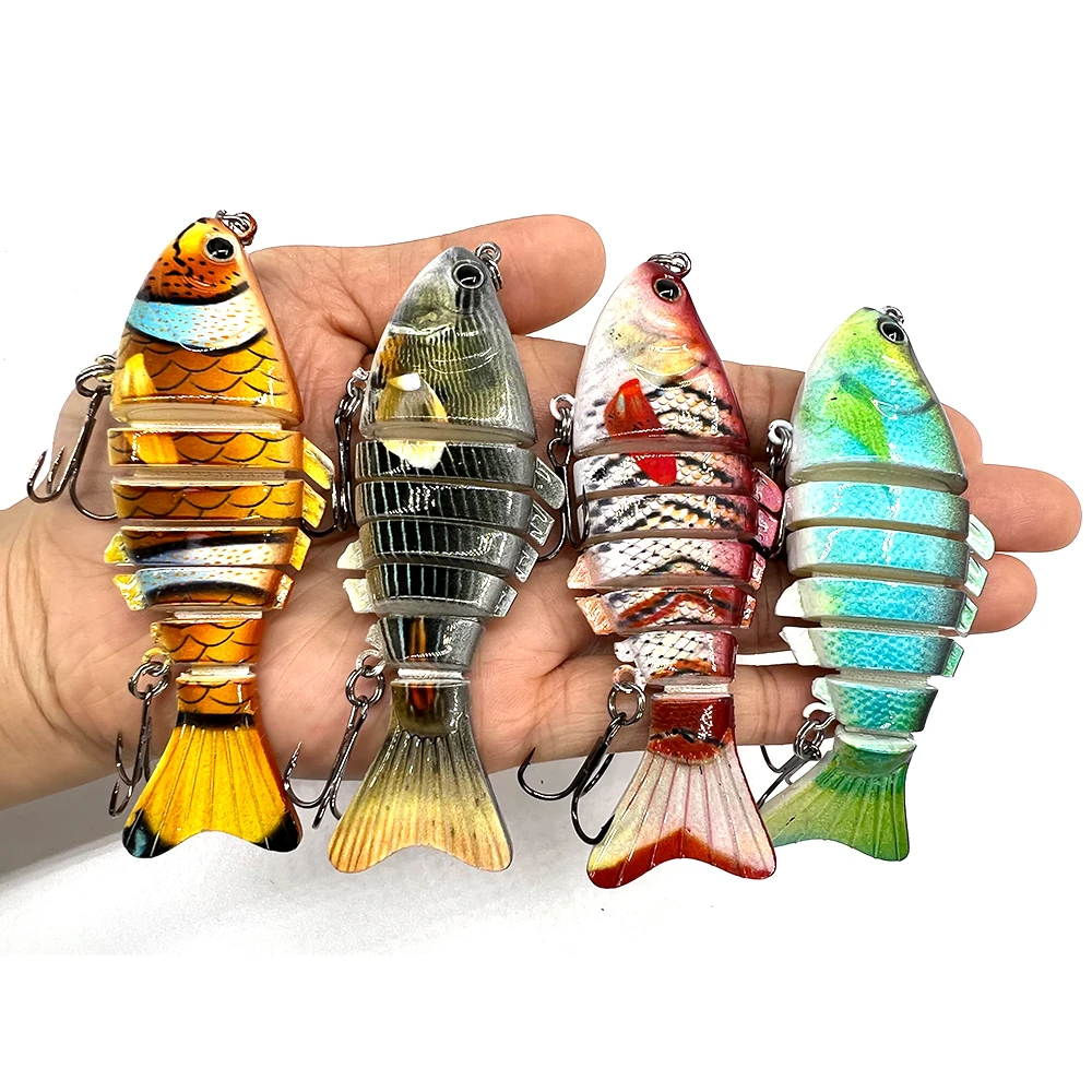 

1PCS Jointed Multi Sections Fishing Lure 10cm 15.5g Wobbler Crankbait Artificial Hard Bait Swimbait Trolling Carp Fishing Tackle