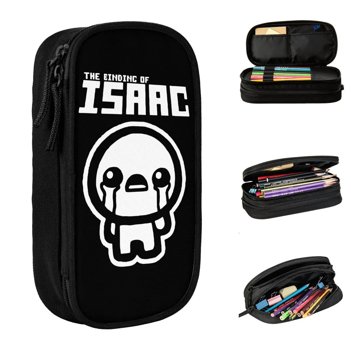 The Binding Of Isaac Pencil Case Fashion Pen Box Bag Student Large Storage Office Cosmetic Pencilcases