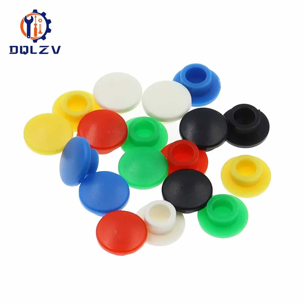 A29 3.4/3.2/3.1mm Micro Tactile Push Button Switch Cap Momentary Tact Cap fit 6*6 Switchs Red Black White Grey Blue Green 6x6mm