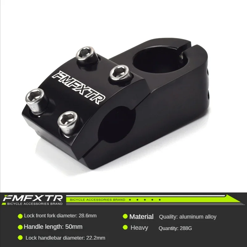 FMFXTR 22.2 مللي متر BMX جذع دراجة 0 درجة مزورة سبيكة دراجة الجذعية ل دراجات والعتاد الثابتة BMX الدراجات المقود دراجة أجزاء