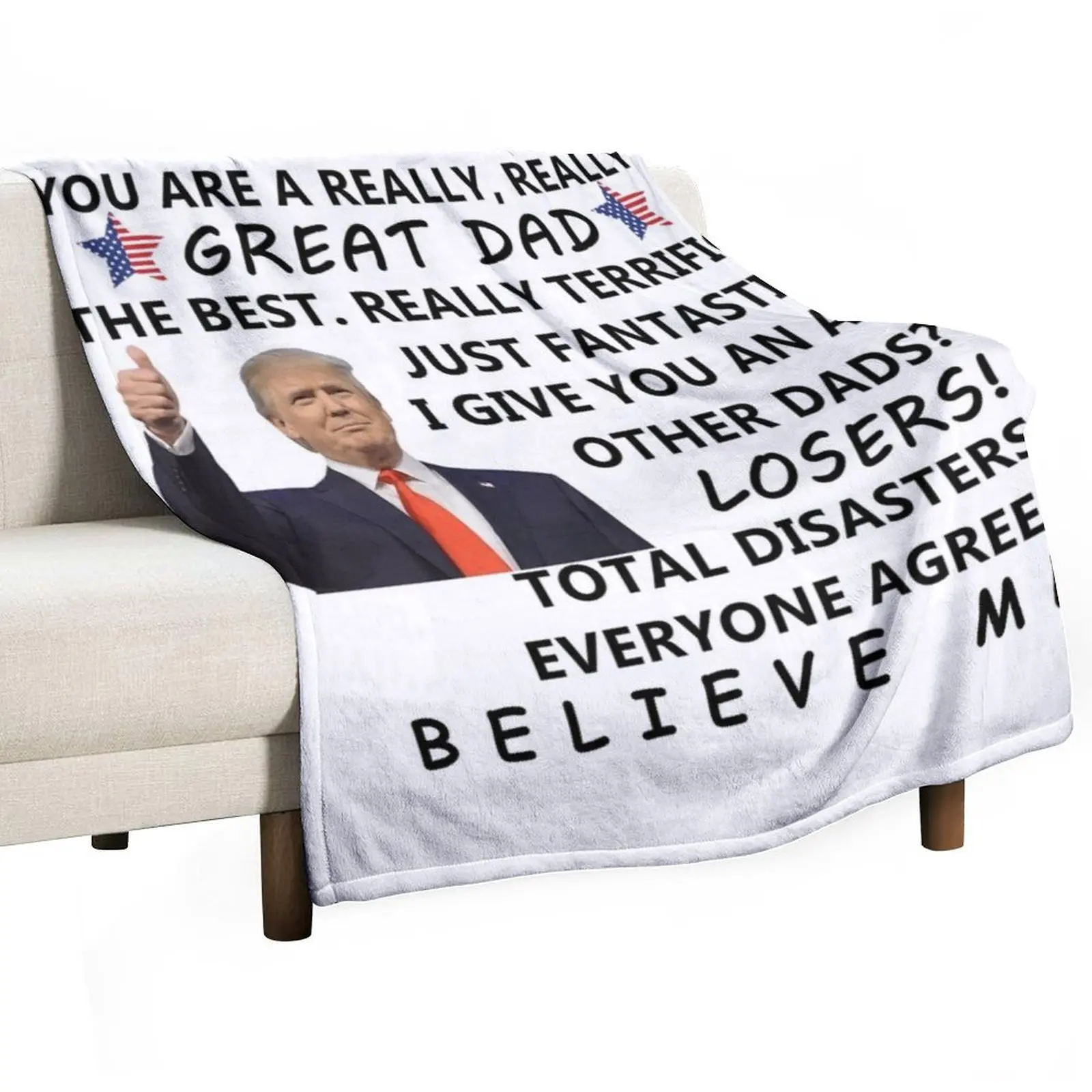 

Funny Trump Father/Dad Throw Blanket Luxury Thicken Luxury Designer Stuffeds Blankets
