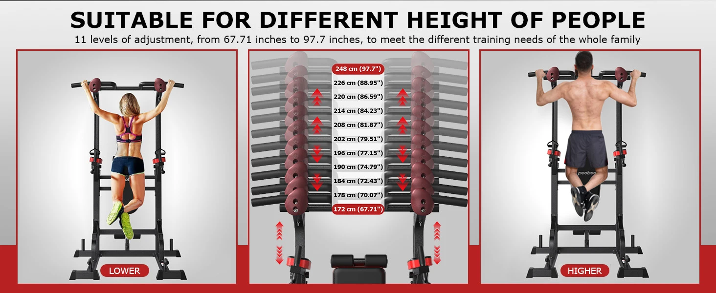 Power Tower Dip Station Pull Up Bar