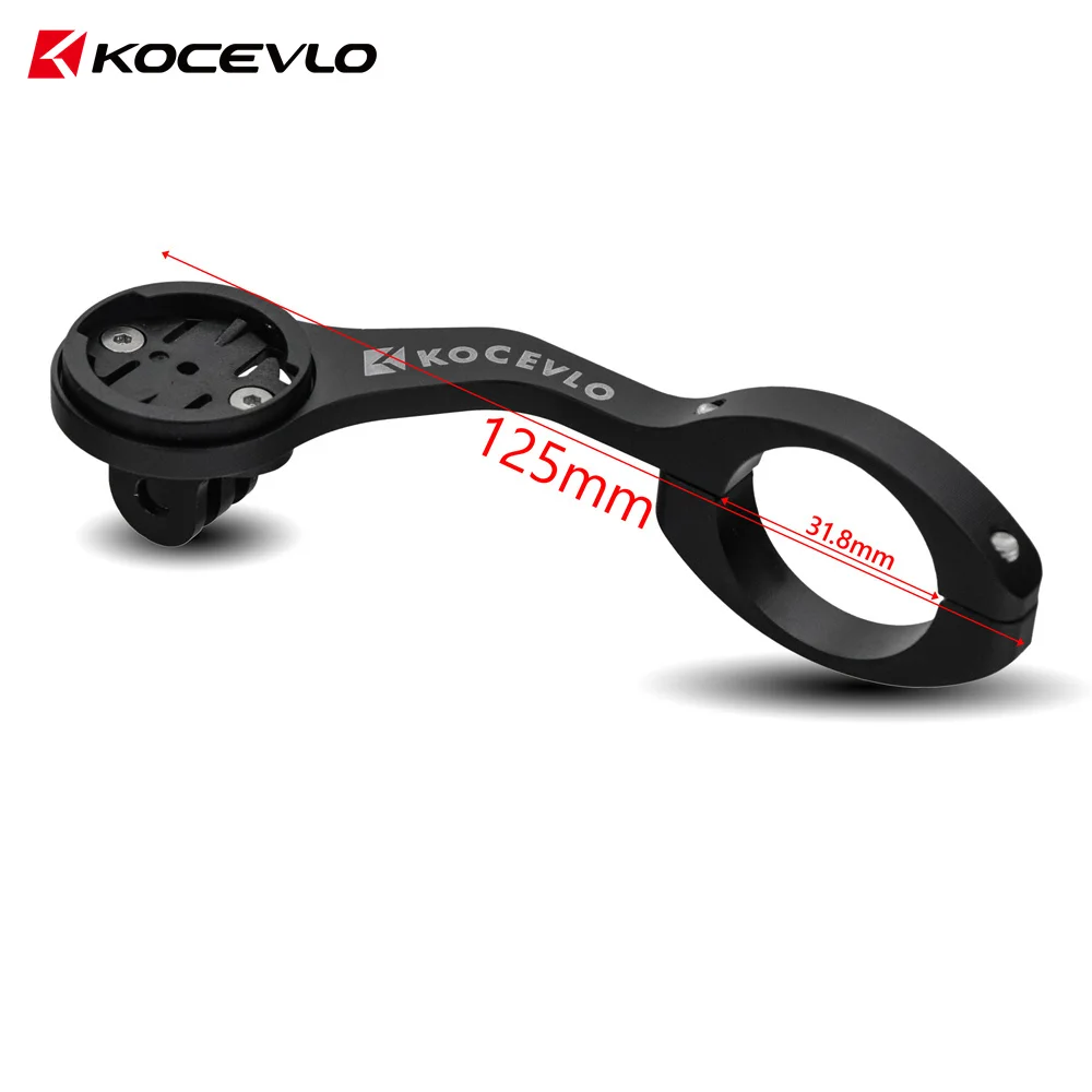 KOCEVLO Bicycle Aluminium Computer Extended Out Front Stand Handlebar Mount Camera Bracket Fits GoPro Sports Camera For  Garmin