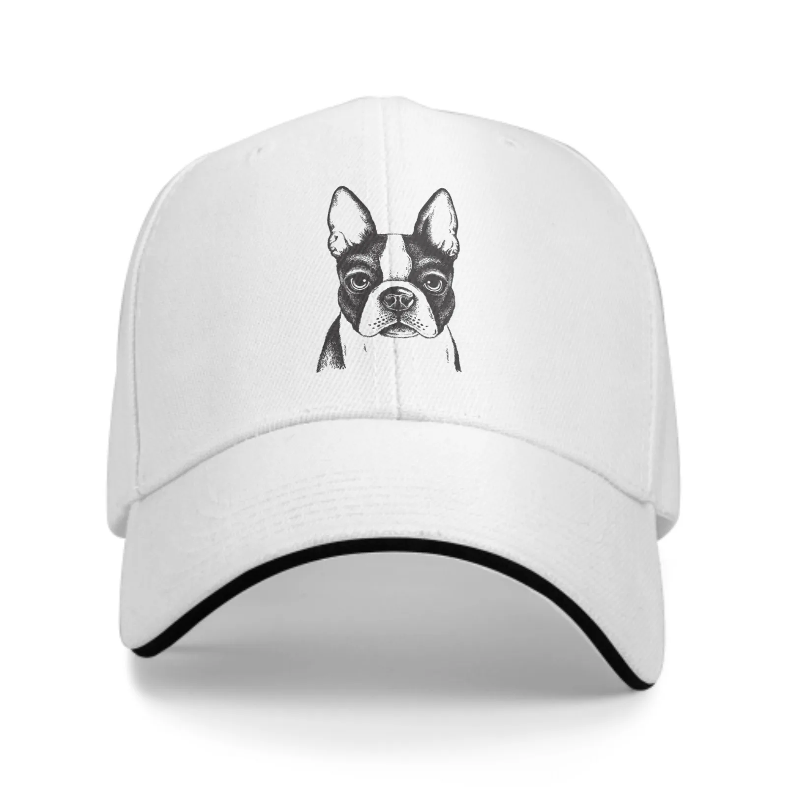 

Dog Adjustable Women Men Back Closure Caps Washed Sandwich Caps Sports Outdoor Baseball Hat