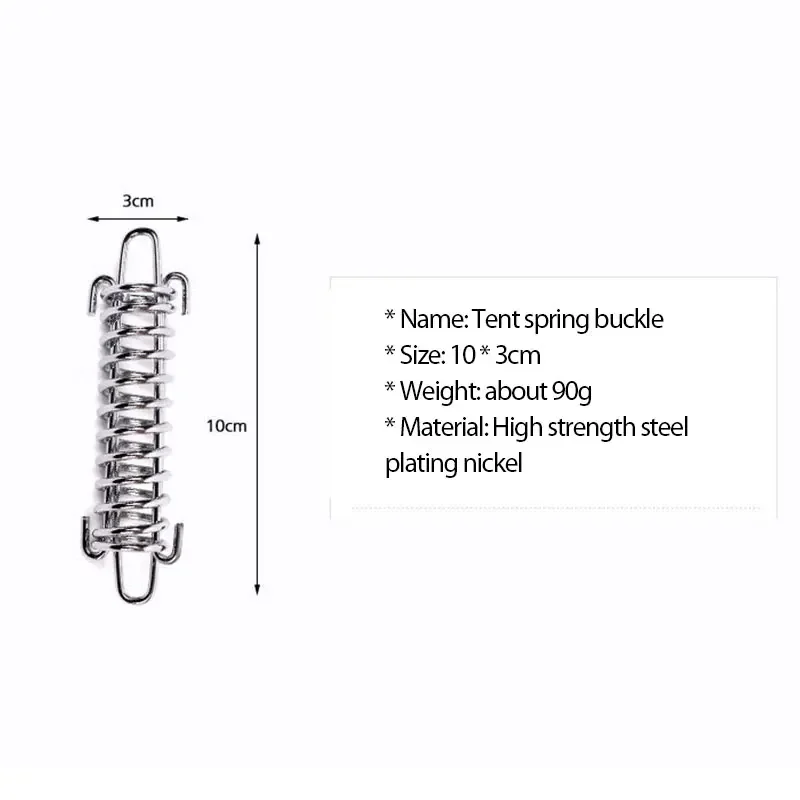 1 шт., большая пружина растяжения, натяжитель веревки для пляжной палатки для кемпинга/натяжитель пружины для навеса брезента, тент