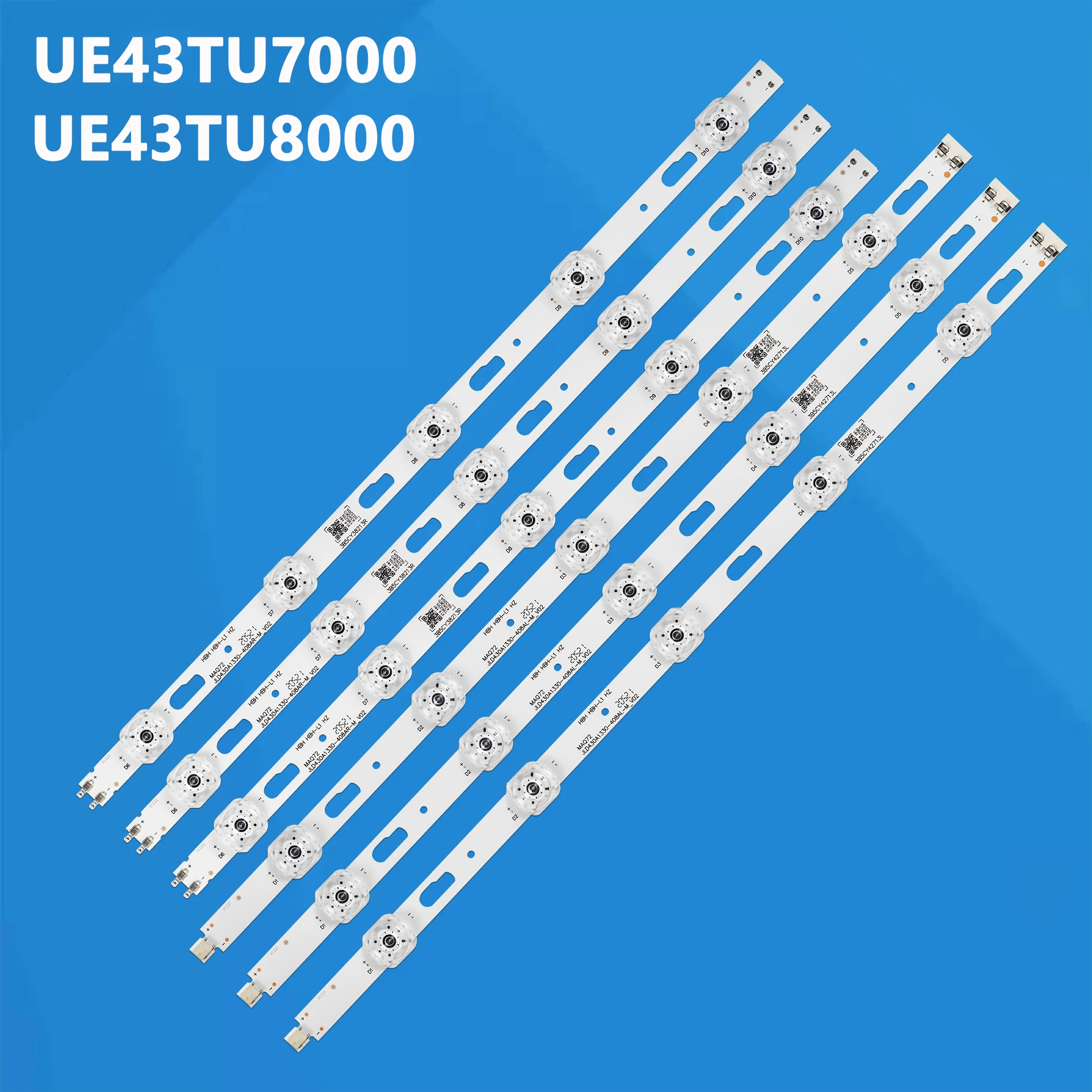 New 6pcs/Kit LED Backlight UE43TU7005 UE43TU7125 CY-BT043HGHV5H CY-BT043HGCV2H CY-BT043HGNV1H CY-GT043HGHV2H CY-GT043HGAY2V