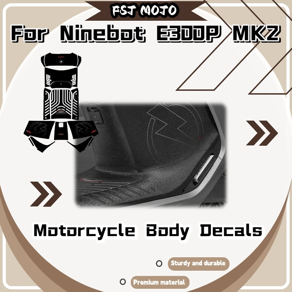 For Ninebot E300P MK2 Anti‑Wear Foot Protector Decal Waterproof PVC Footboard Decor Sticker For E‑Scooter Mod Accessories