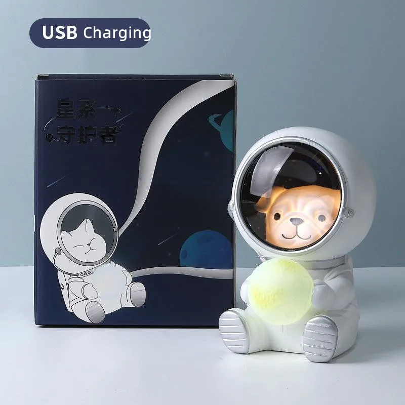 Lampu Malam Astronot LED Proyektor Galaxy Peliharaan Lucu Lampu dipimpin lampu Dekorasi rumah anime Proyektor lampu malam Dekorasi kamar LED Bintang Astronot Pelindung Lampu Hias Meja Kamar Tidur Rumah Hadiah Anak-anak