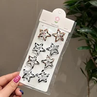 Y2K Leopard Waterdrop Hair Clips for Women Vintage Geometric Star Hairpins BB Clips Barrettes Bangs Girls Party Hair Accessories - Image 6