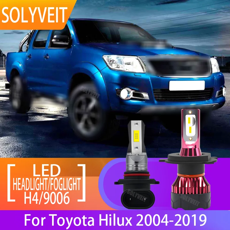 

12V Quick Connect LED Headlight Fog Light Kit 9003 9006 Replace For Toyota Hilux 2004 2005 2006 2007 2008 2009 2010 2011-2019