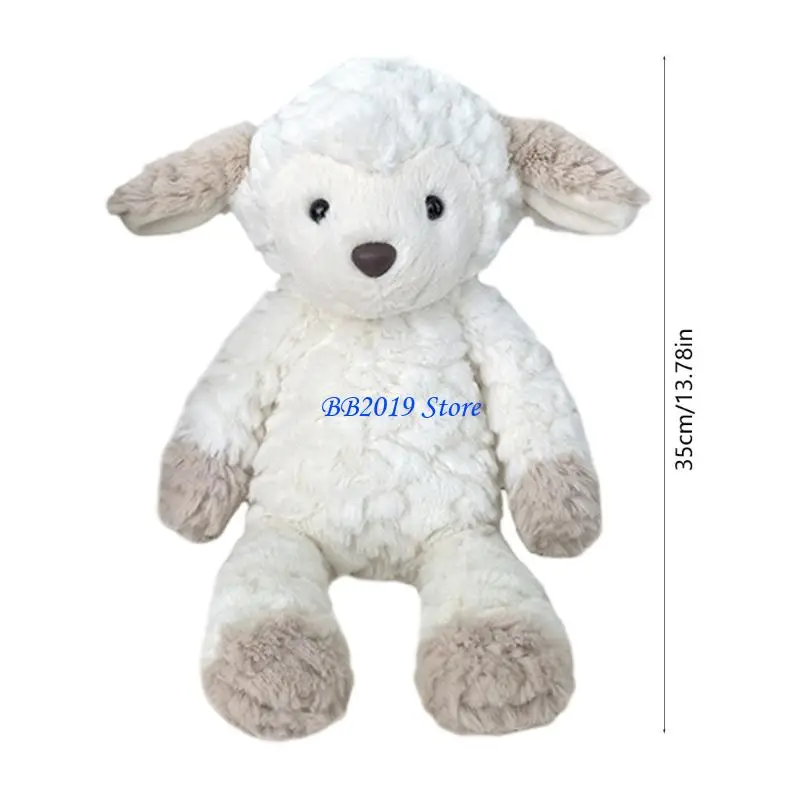 Q0KB-juguete peluche oveja simulación para niños, juguete peluche viaje para dormir, compañero, animales
