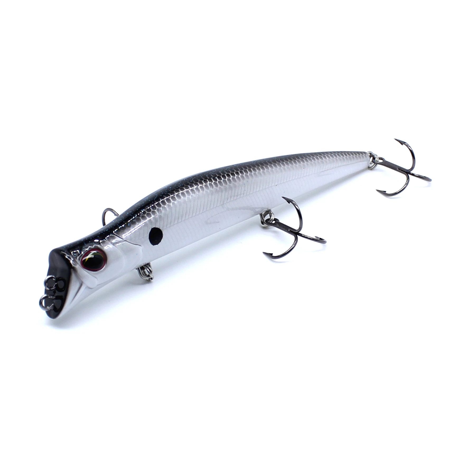 AOCLU Topwater Hybrid 130mm 17,5g Bleistift Stick Harten Köder Wobbler Rassel Zwei Ton VMC Haken 1PC Draht salzwasser Seebarsch Angeln – Detail 18