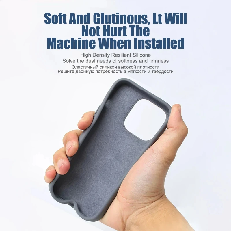 Funda de lujo a prueba de golpes para Apple iPhone 11 12 13 14 15 16 17 Pro Max 17 Air Plus de silicona líquida, accesorios para teléfono 6