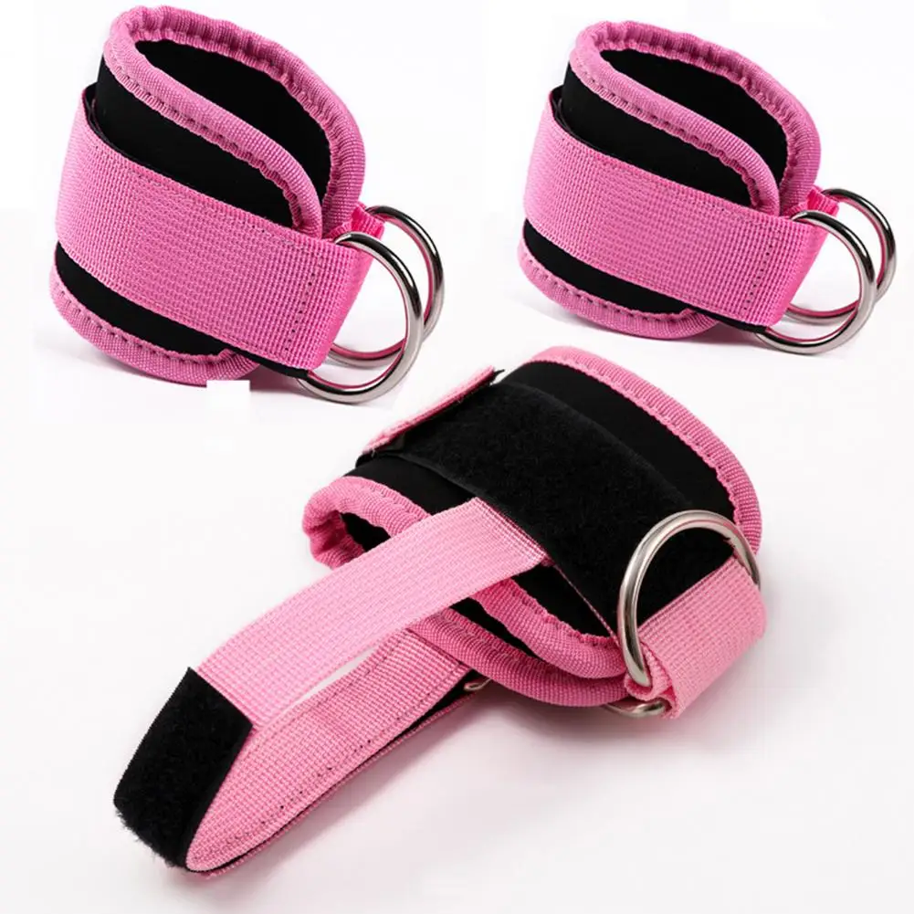 2Pcs Fitness Ankle Straps D-Ring Support Cuffs Gym Leg Strength Workouts Pulley With Buckle Sports Guard Safety Abductors