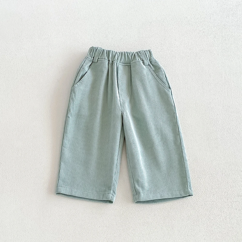 Herbst Kinder Loose Fit Cordhosen Kleinkind Jungen Mädchen Lässige Einfarbige Hosen Kinder Haremshosen Kinder Lange Hosen für den Winter – Detail 11