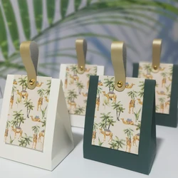 10/50pcs Happy Saudi National Day Arabia hand-held gift box White box with palm trees and camels，Perfect for National Day