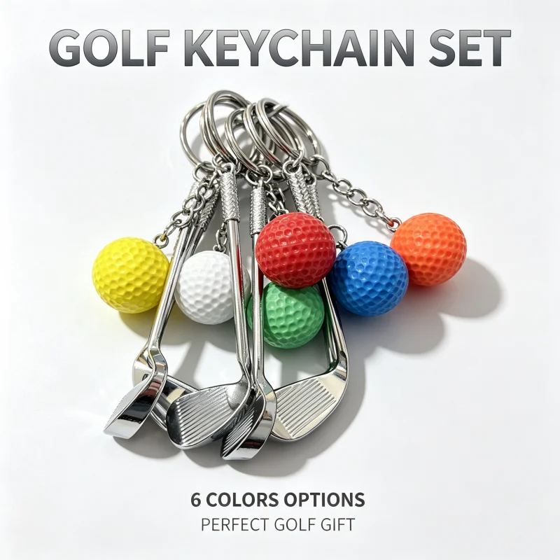 Golf Ball Key Chain Pendant: Add a Sporty Touch to Your Look! Perfect Gift for Golf Enthusiasts
