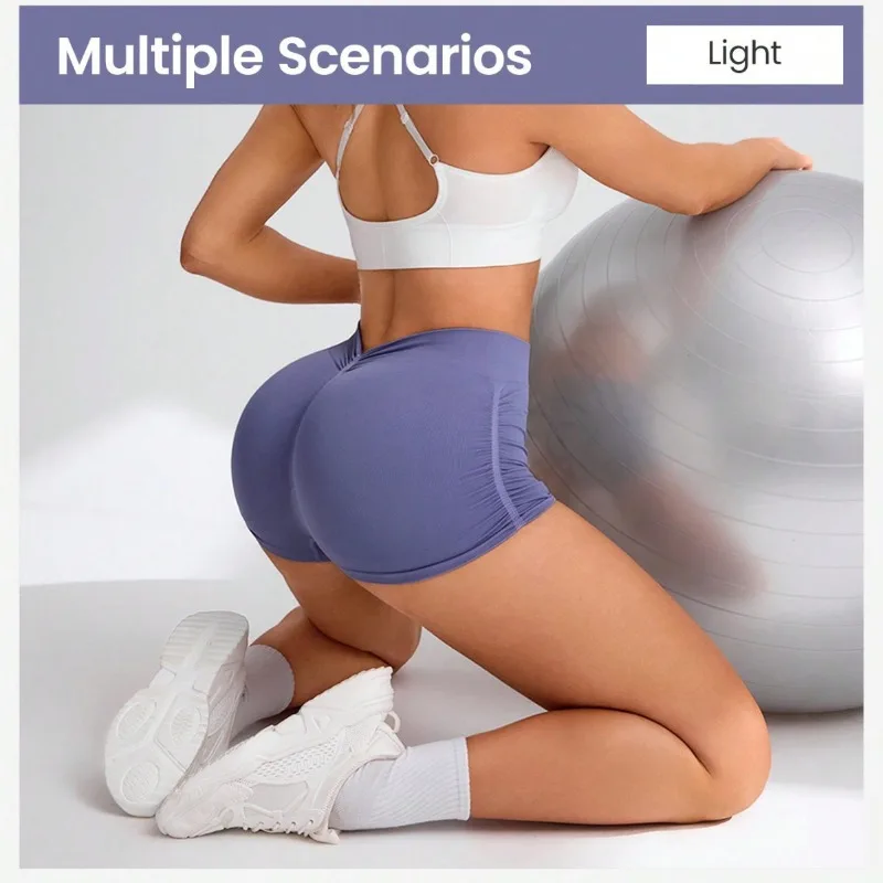 Three-Quarter Mid-Waist Hip-Enhancing Seamless Knitted Yoga Peach Pants High Elasticity Moisture-Wicking Sweat-Resistant