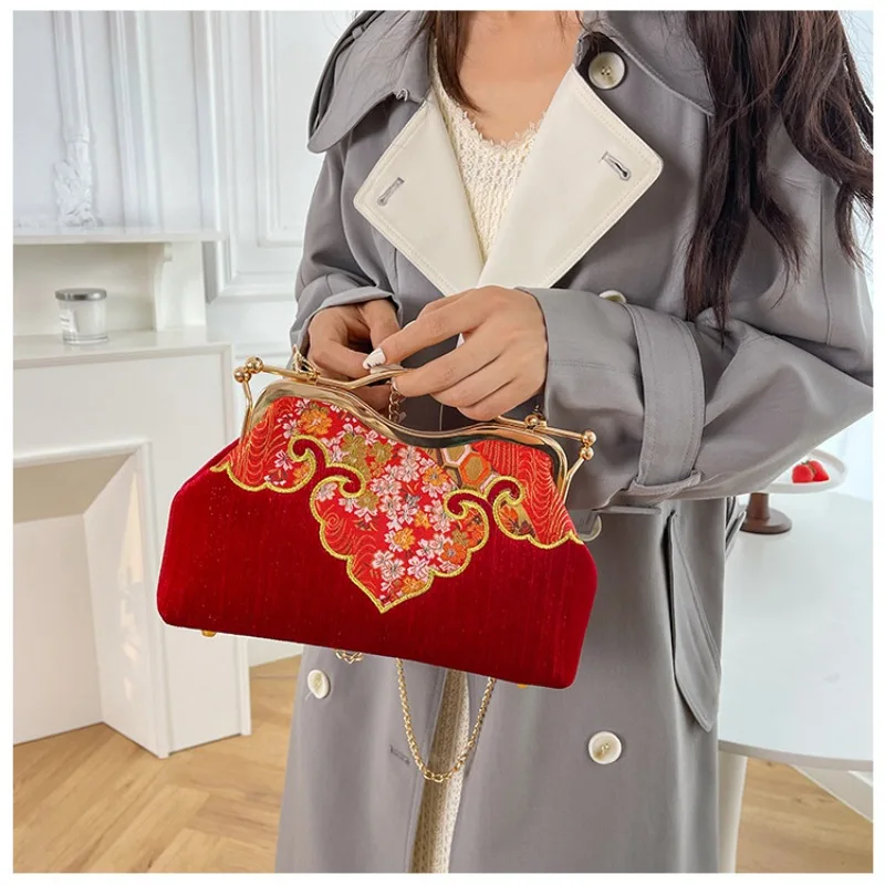 

Luxury Vintage Party Dinner Bag Fashionable Elegant Simple Shoulder Bag Cheongsam Show Bag Gorgeous Crossbody Wallet