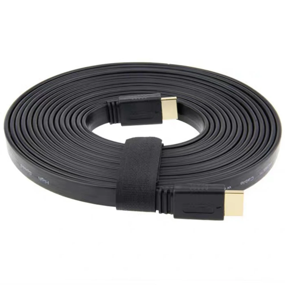 Pure copper HDMI flat cable HDMI1.4 video cable high-definition cable desktop computer set-top box data cable 0.3m-5m