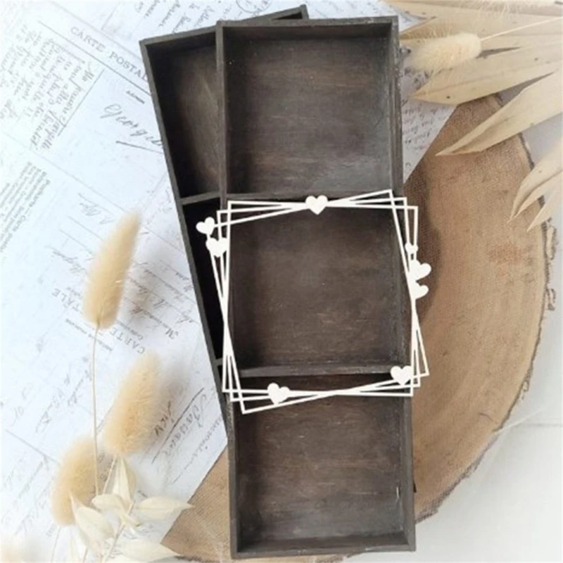 

Metal Die Cuts Heart Frame Cutting Dies Cuts Stencils for Scrapbooking Card Journal Decoration Embossing Stencils