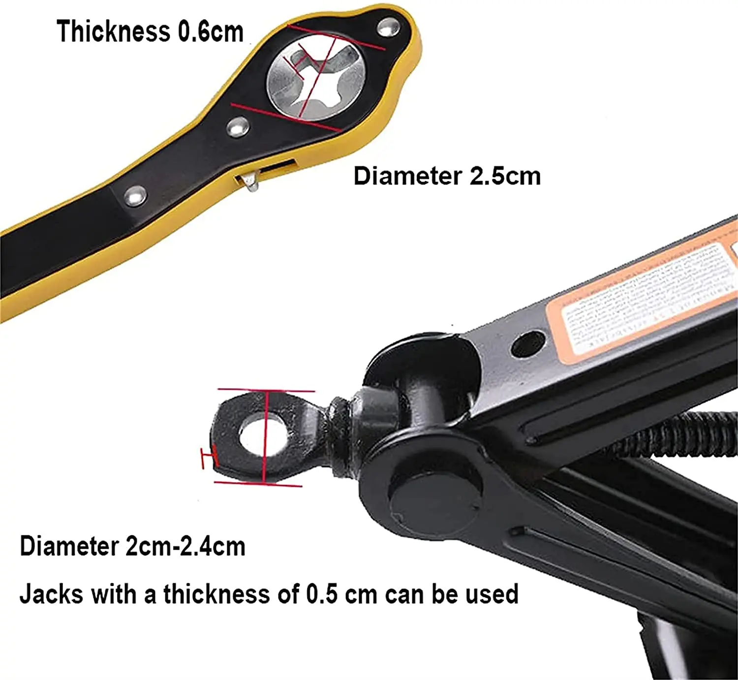 Car Labor-saving Jack Ratchet Wrench Scissor Jack Garage Tire Wheel Lug Wrench Handle Labor-saving Wrench Car Repair Tool