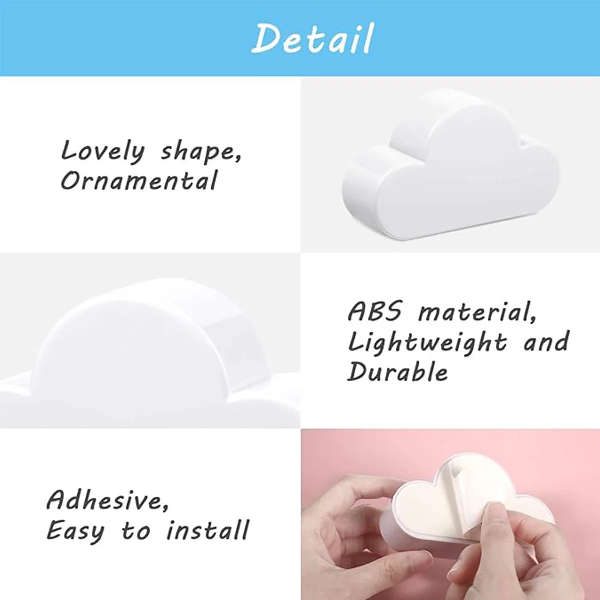 White Cloud Magnetic Key Holder for Wall Hanger Organizer Easy to Mount Powerful Magnets Keep Keychains Securely