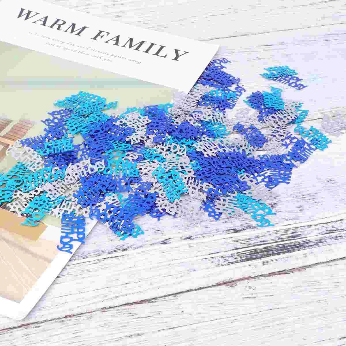 1Pack 15g Confetti Table Decoration Confetti Birthday Party Supplies Colorful Sequins Durable for Blue and Silver