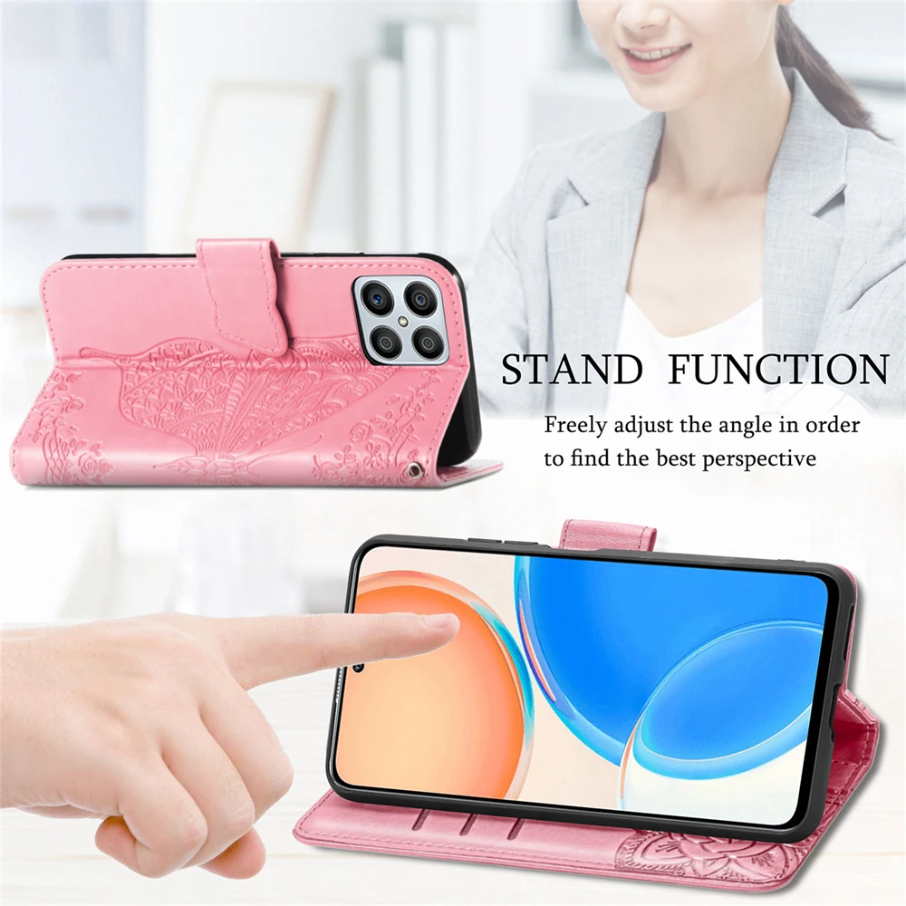 حافظة هاتف لهاتف Ulefone Note 20 16 Pro 18 Ultra 15 12 13 14 12P 13P 5G محفظة جلدية على شكل فراشة منقوشة غطاء قلاب