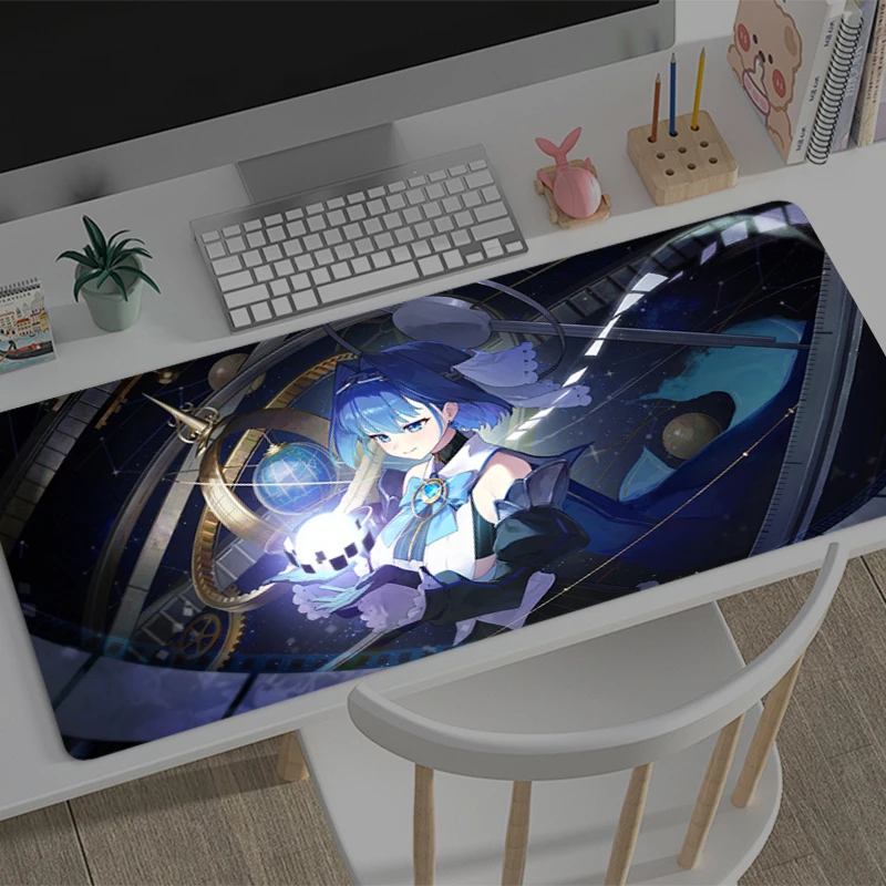 Mouse Pad Large Hololive Ouro Kronii Gamer Keyboard Mat Pads Gaming Desk Protector Laptops Mousepad Deskmat PC carpet Mousepad